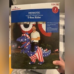 Inflatable TRex Rider Costume